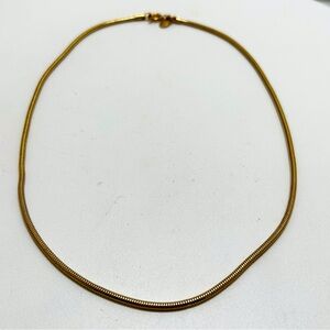 Lois Jean, Vintage, Gold Snake Chain Short Necklace
